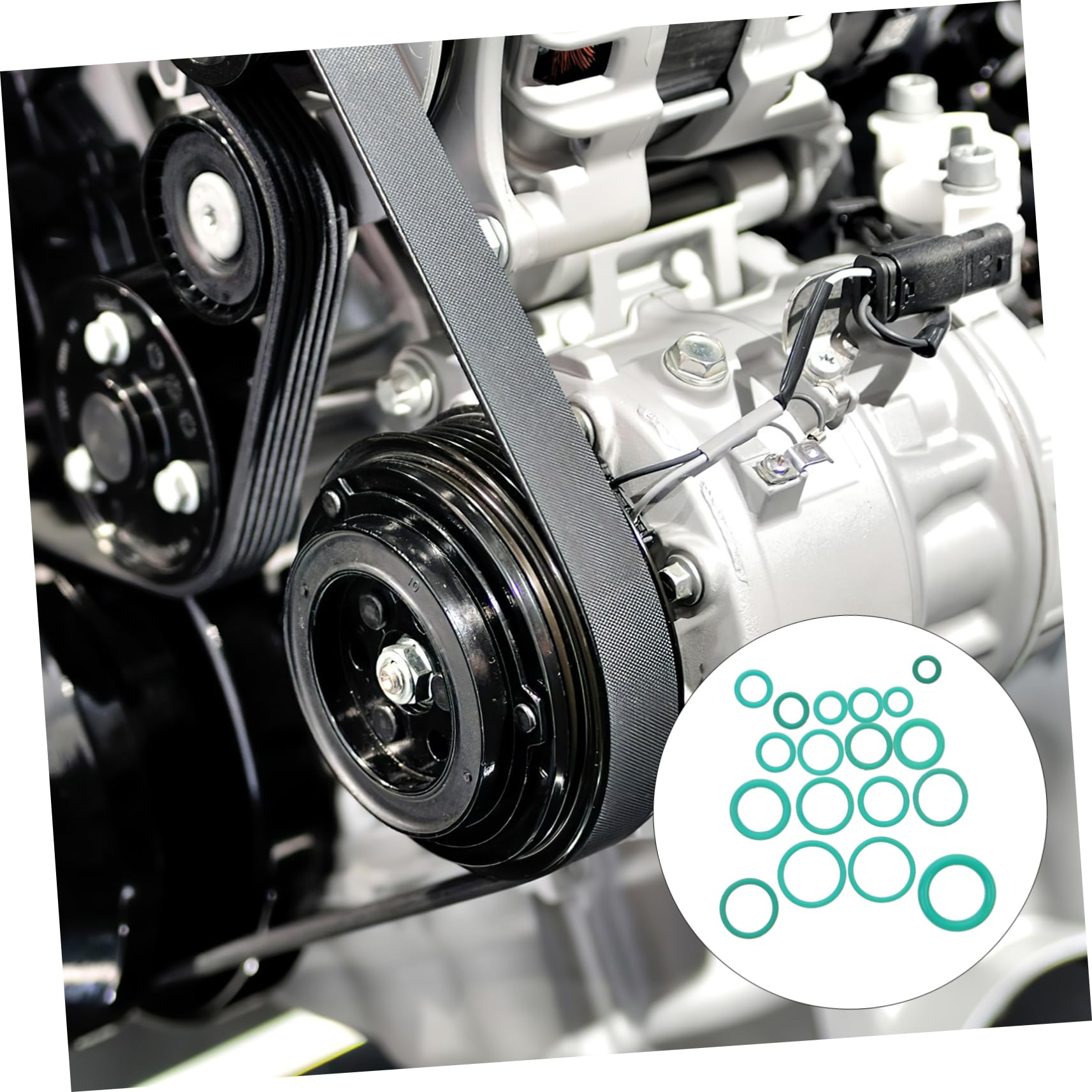 ULTECHNOVO 1080pezzi Guarnizioni Per Compressore Di Condizionatore Auto Di Anelli Butilica Resistente Adatti Per Vari Modelli Di Veicoli Impermeabili e Anti-perdite