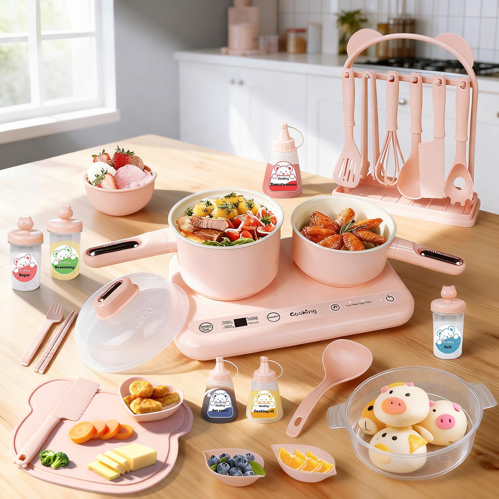 Amazon.com: Cicicooie Mini Cooking Sets Real Kitchen for Food