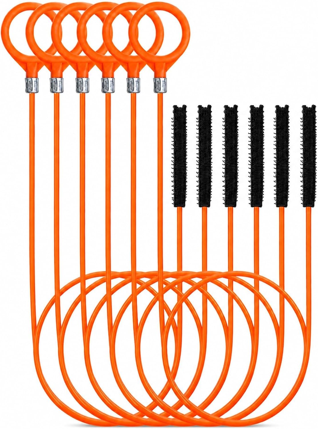 Drain Snake, 50 Inch Drain Clog Remover, 6 Pack