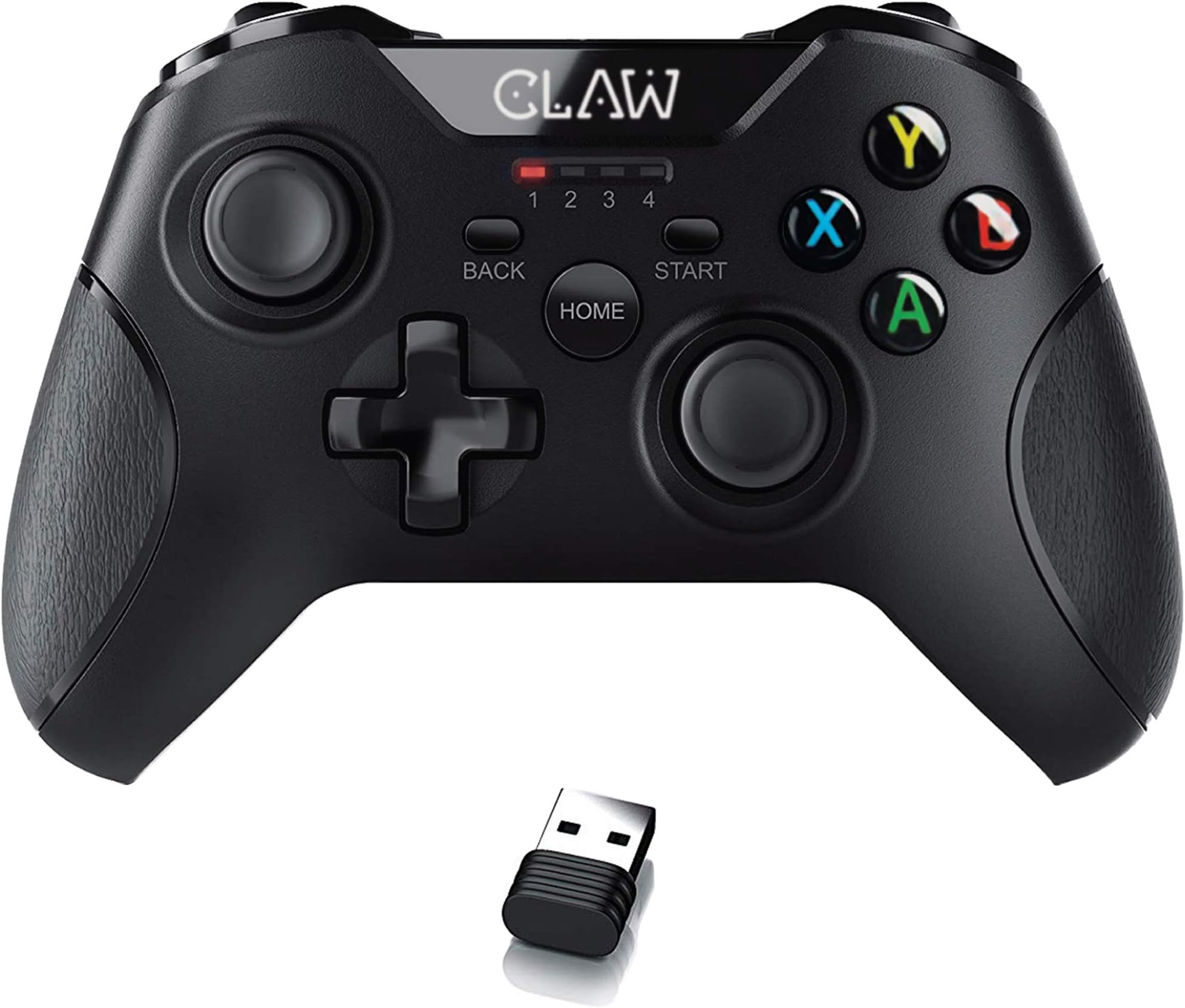 CLAW Shoot Wireless 2.4Ghz USB Gamepad Controller for PC Supports Windows XP/7/8/10 with Rubberized Textured Grip and Dual Vibration Motors (Does not have Bluetooth || Not for Mobile)