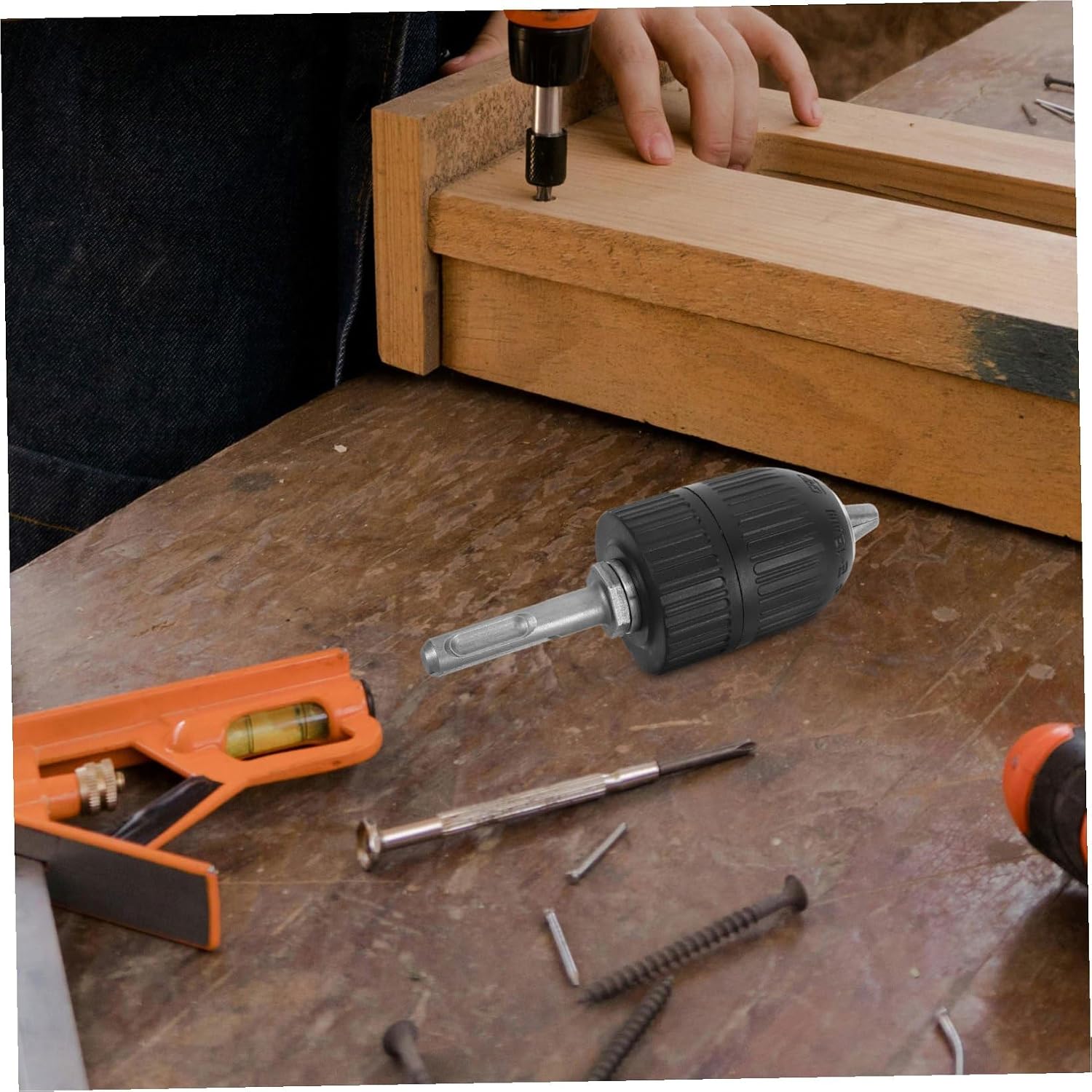 Keyless Drill Chuck Adapter Lightweight Hammer Drill Conversion for Professional Use