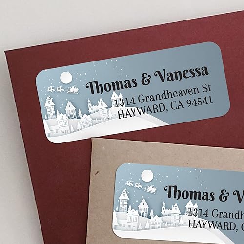 Miniatura 10 de Greenery Return Address Labels Wedding Mailing Envelope Stickers Seals Christmas Family Addressing Labels Personalized Mailing Stickers