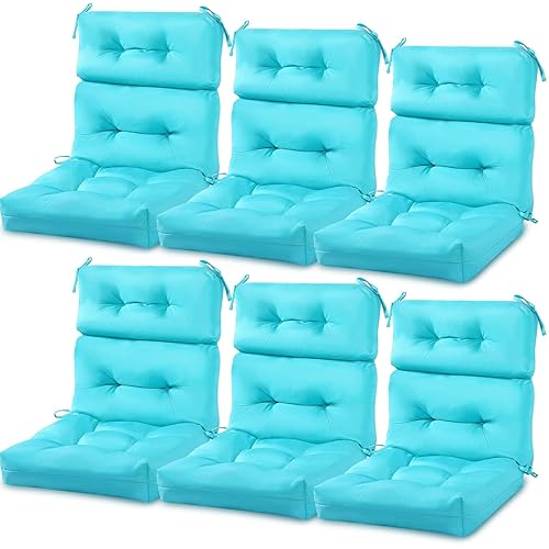 Mixweer 6 Pack Outdoor/Indoor High Back Chair Cushion Rocking Chair