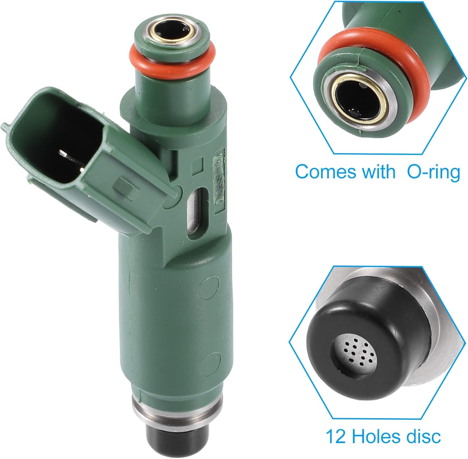 X AUTOHAUX 4pcs 23250-22040 Car Fuel Injector for Toyota Celica 2000-2005 for Toyota Corolla 1999-2006 for Toyota Matrix 2003-2006 1.8L