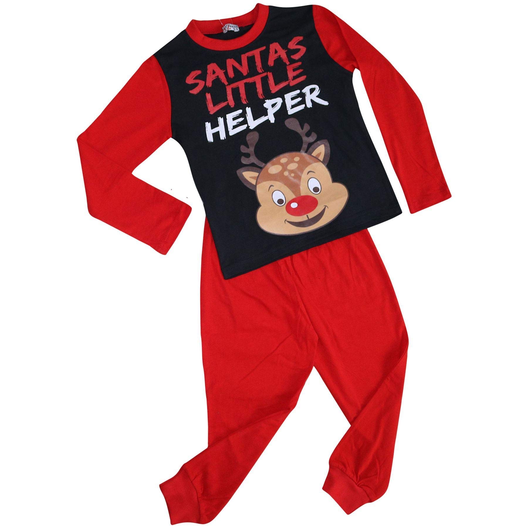 A2z 4 Kids Boys Red Christmas Reindeer Pyjamas For Girls Santa’s Little Helper - Pjs Rudolph _13