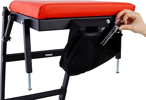 Miniatura 8 de Enredadera ajustable de 42.5 a 66 pulgadas de alto rango con ruedas y bolsa de herramientas y cubierta acolchada, capacidad de 330 libras,