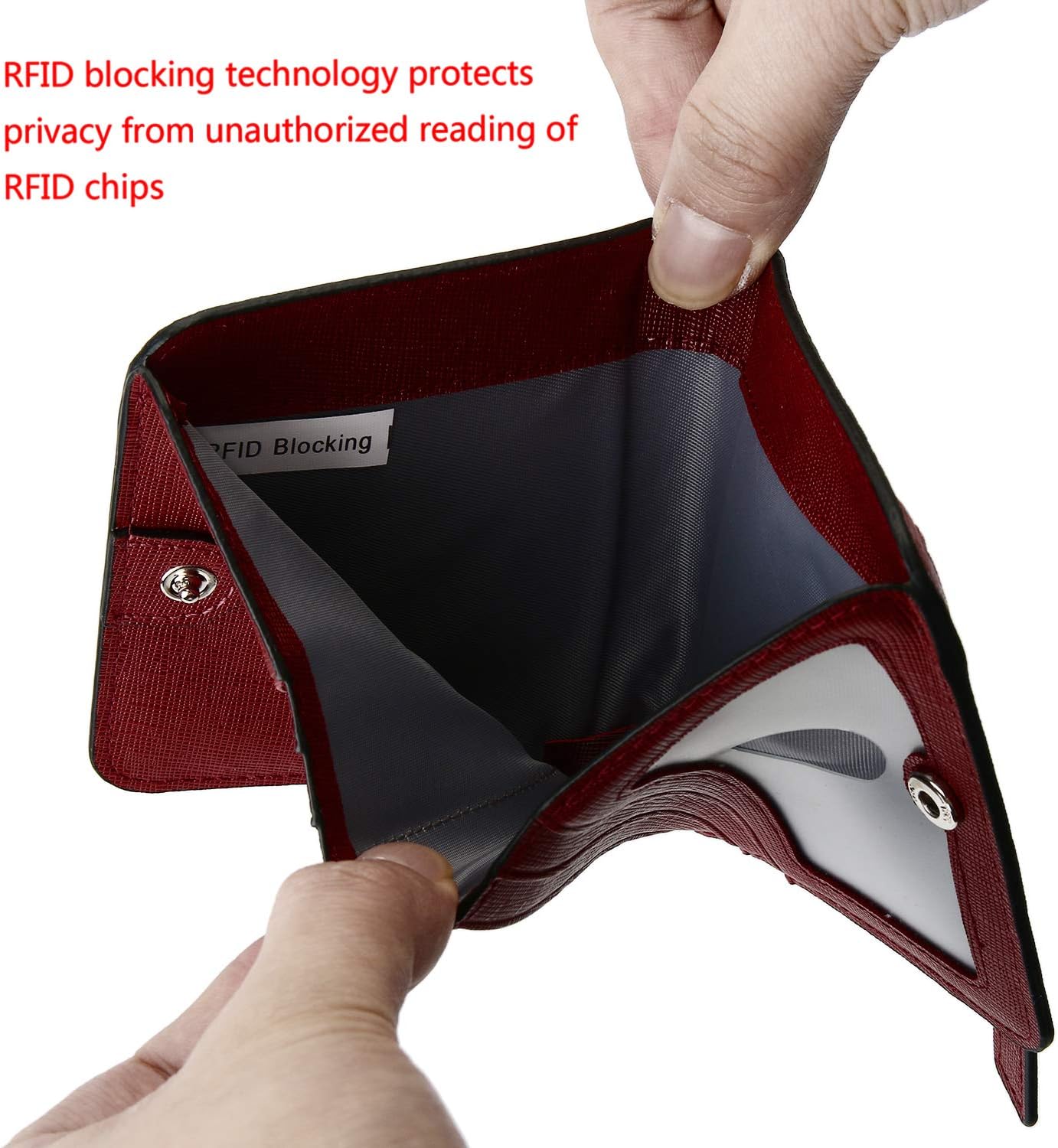 YALUXE Genuine Leather Small Wallets for Women Ladies Mini Coin Purse Cash Card Holder RFID Protected Compact Thin Pocket Size