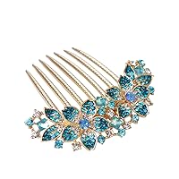 Vista 15 de Peine de pelo con incrustaciones de diamantes de imitación para mujer, accesorio de pasador de horquilla, también regalo perfecto para el día