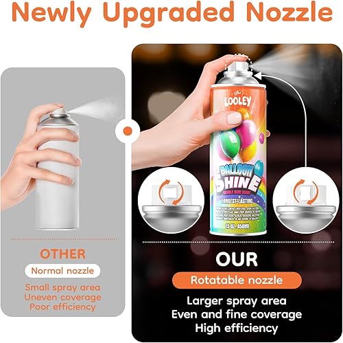 Miniatura 4 de Bubblegum - Aerosol de brillo para globos, 15 onzas líquidas, 168 horas, ultra duradero, de alto brillo, fórmula impermeable e instantánea, diseño