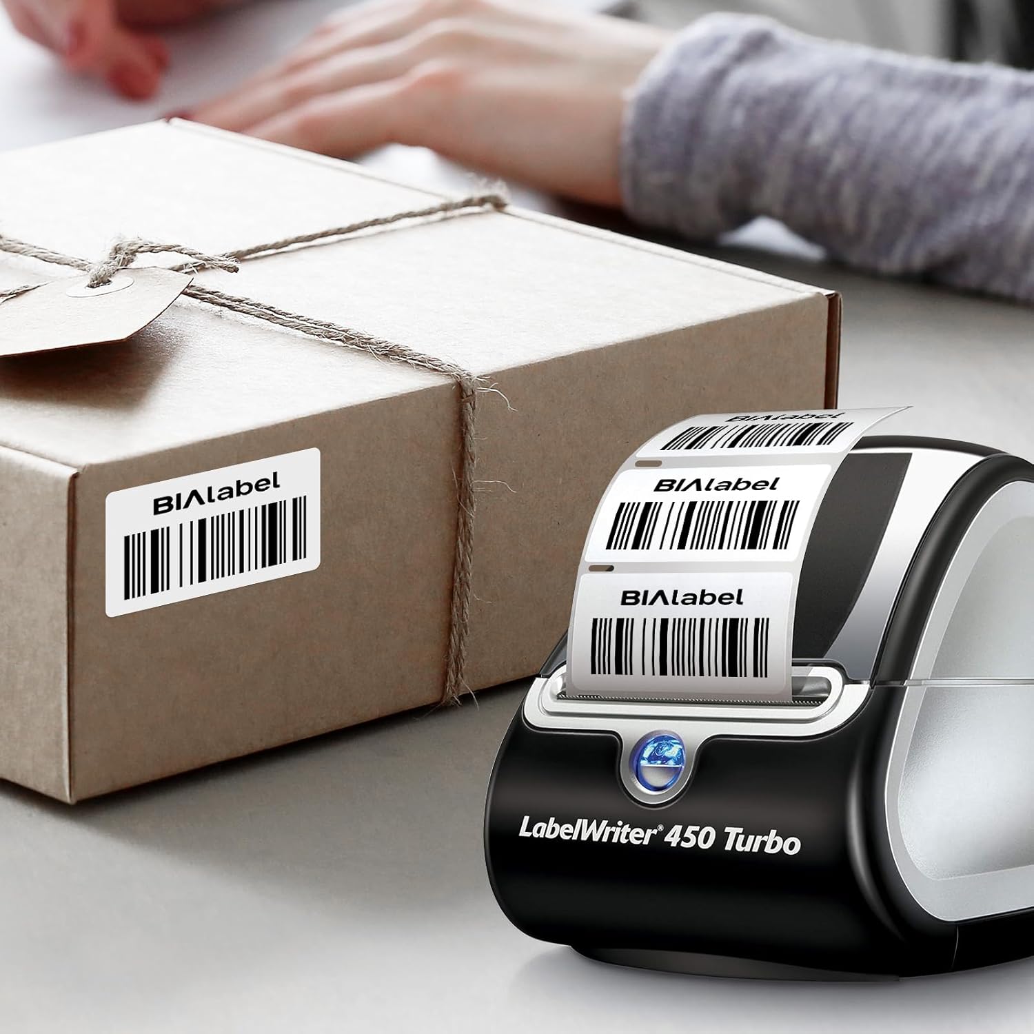 Address & Barcode Label for DYMO 30334 (2-1/4" x 1-1/4"), Compatible with DYMO LabelWriter 4XL, 450, 450 Duo, 450 Turbo, and 450 Twin Turbo (12 Rolls/12000 Labels), Not Fit 5XL & 550, BIAlabel