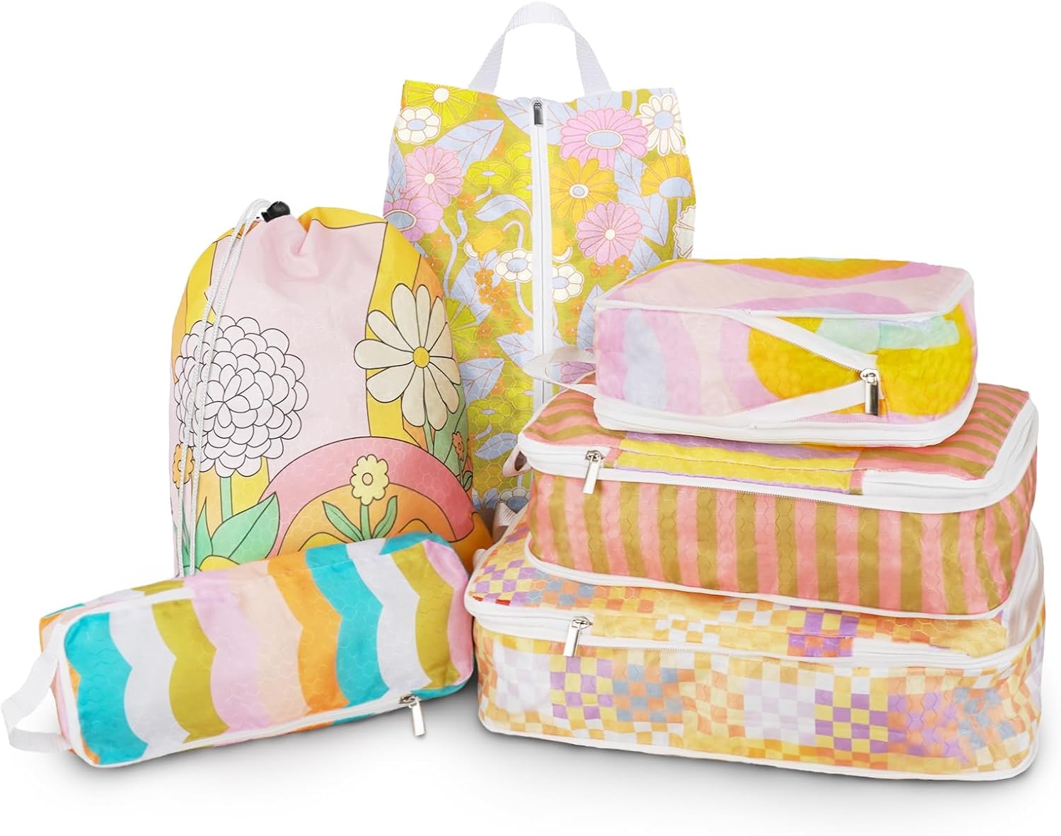 6 Pcs Compression Packing Cubes for Travel Suitcases