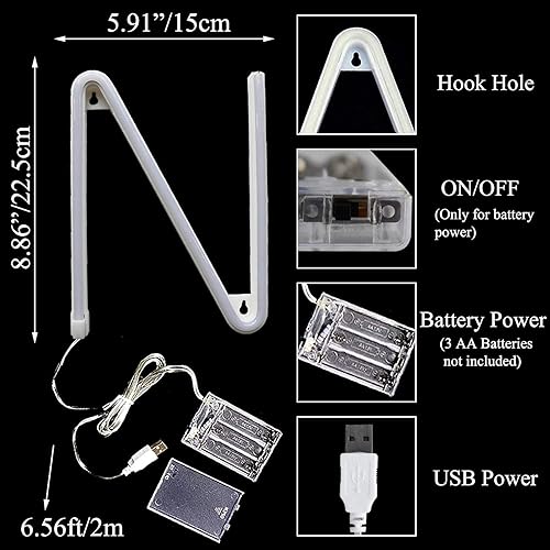 Miniatura 3 de Letra LED de neón letrero de letras de marquesina funciona con pilas USB para luz nocturna lámpara brillante palabras para el hogar hotel decoración