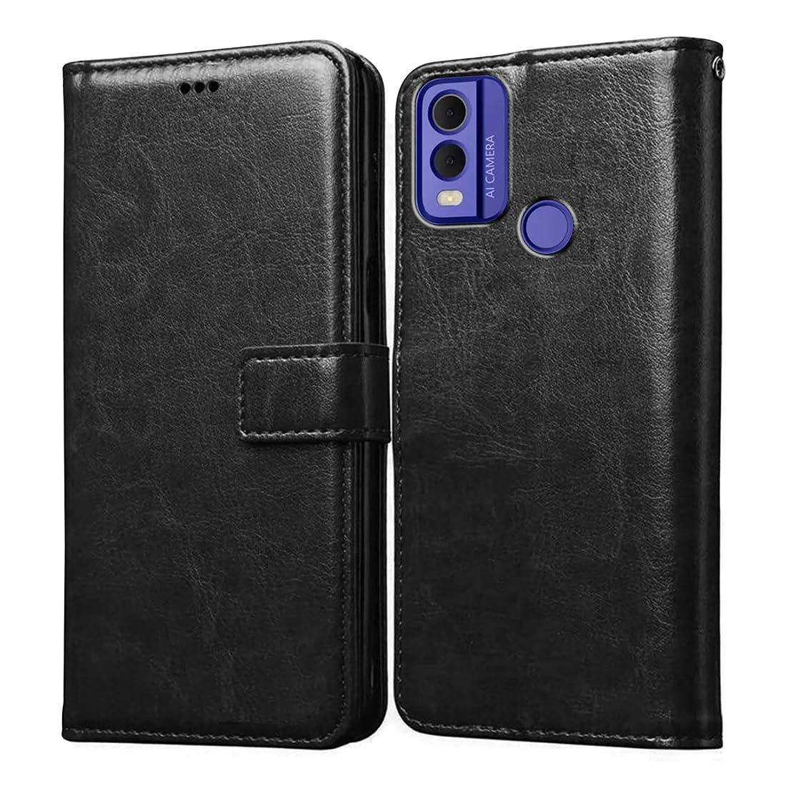 Nokia C22 4G Flip Cover - Leather & Card Slots -1