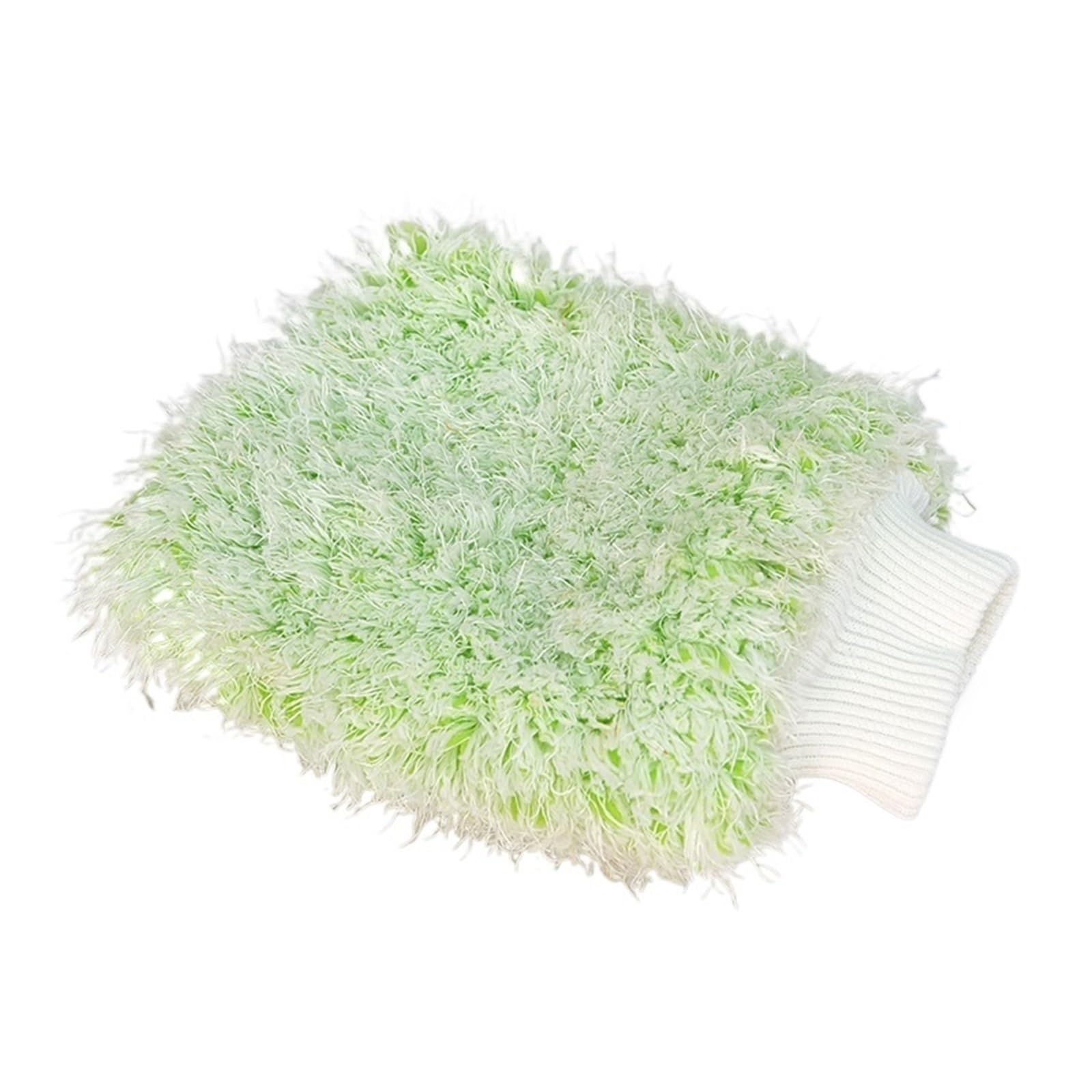 MDSRFGN Car Wash Mitt Car Cleaning Glove Ultra Soft Mitt Microfiber Wash High Density Scratch Gloves Easy To Dry(Green)