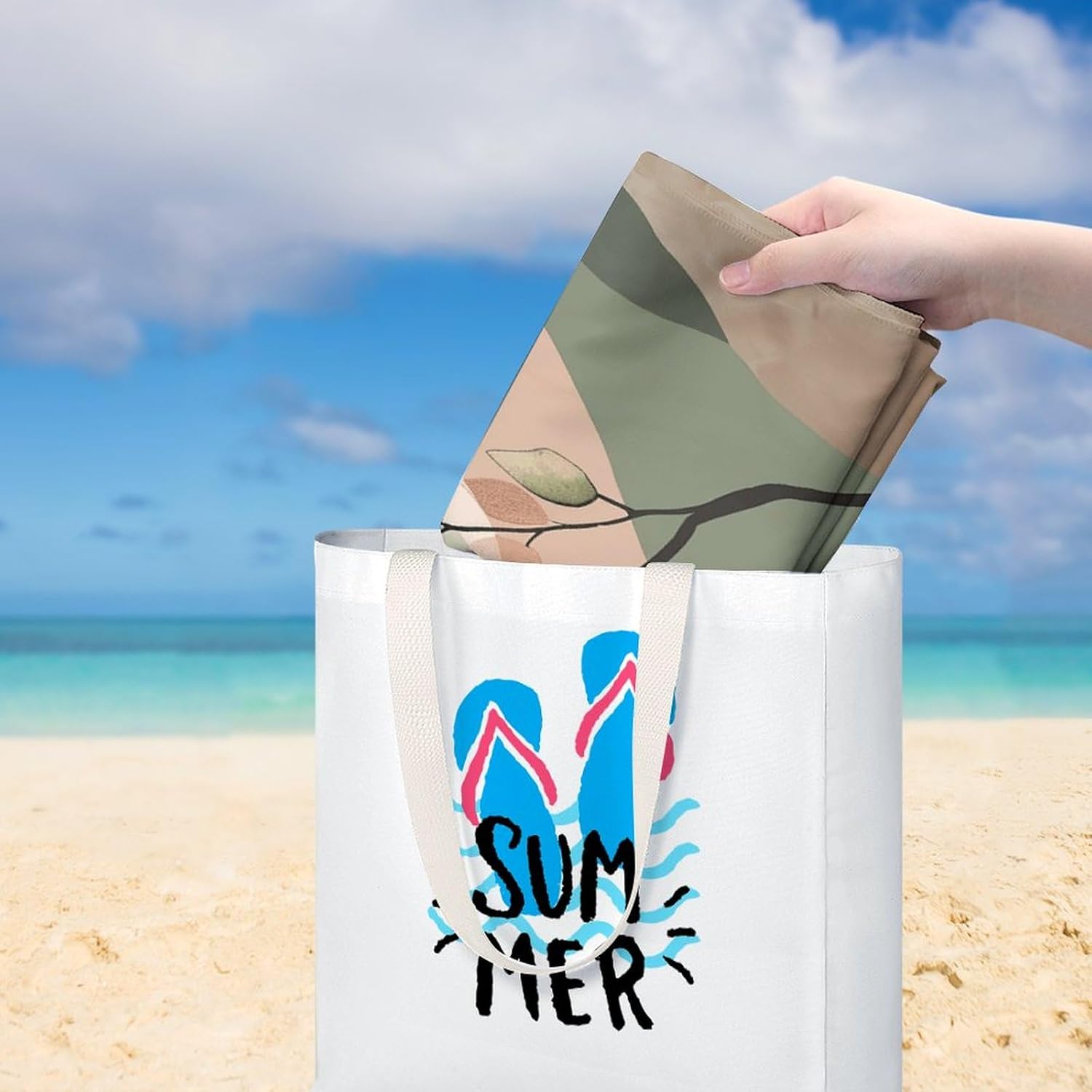 Swimming Towel, Branches and Leaves Printed Fashion Towel,Portable Towel,Durable Towel