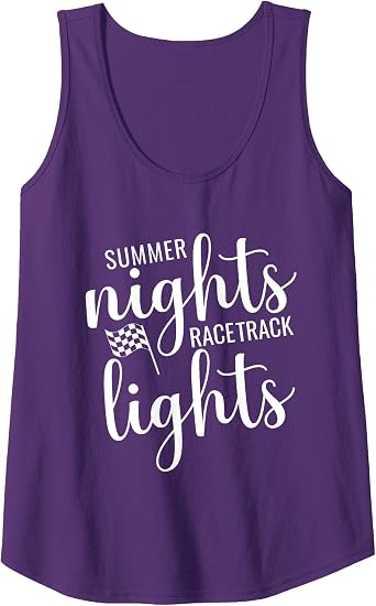 Womens Dirt Track Racing Checker Flag Racing Quote Racecar Saying Tank Top