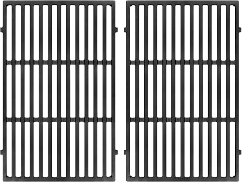 GGC 19.5" Grill Grates for Weber Genesis 300 Series, 7524/7528 Grill Parts Replacement for Weber E-310, E-320, E-330, S-310, S-320, S330, EP-310, EP-320, EP-330, 2 PCS Cast Iron Cooking Grid