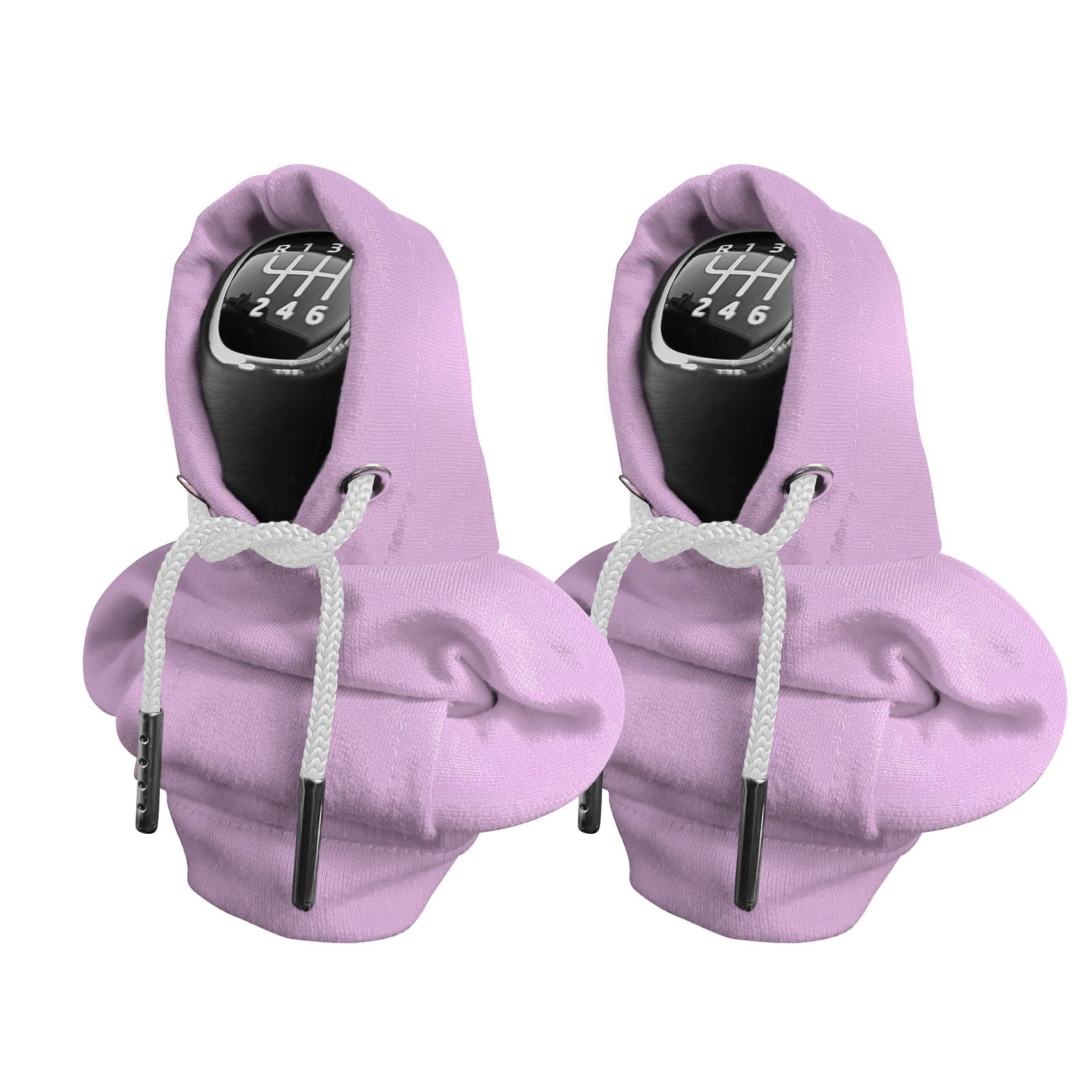 Kutyun 2PCS Gear Shift Cover, Car Shift Cover, Shift Knob Hoodie, Winter Warm Mini Hoodie for Car Shifter, Funny Car Accessories Shift Knob Cover Universal for Cars, Truck, SUV (Purple, 2PCS)