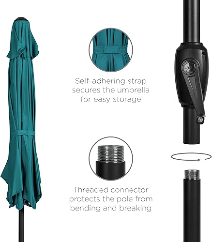 Vista 20 de Best Choice Products - Paraguas redondo para exteriores de alta resistencia (7.5 pies).