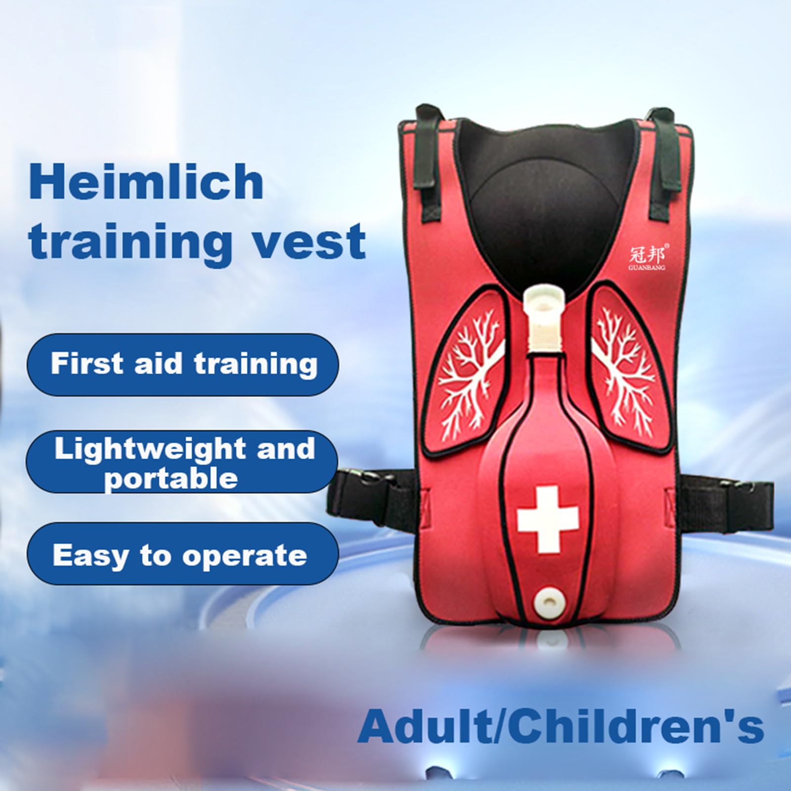 Chaleco De Entrenamiento Profesional Heimlich, Chaleco De Entrenamiento Antiasfixia Y ObstruccióN, Domina Las TéCnicas De Primeros Auxilios, Duradero Y Resistente Al Desgaste Adult