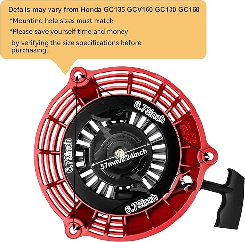 Miniatura 2 de SOFO GCV160 Conjunto de arranque de tracción para Honda GCV135 GCV160 GC135 GC160 Motor Recoil Starter Serie 216 Cortacésped Lavadora a presión