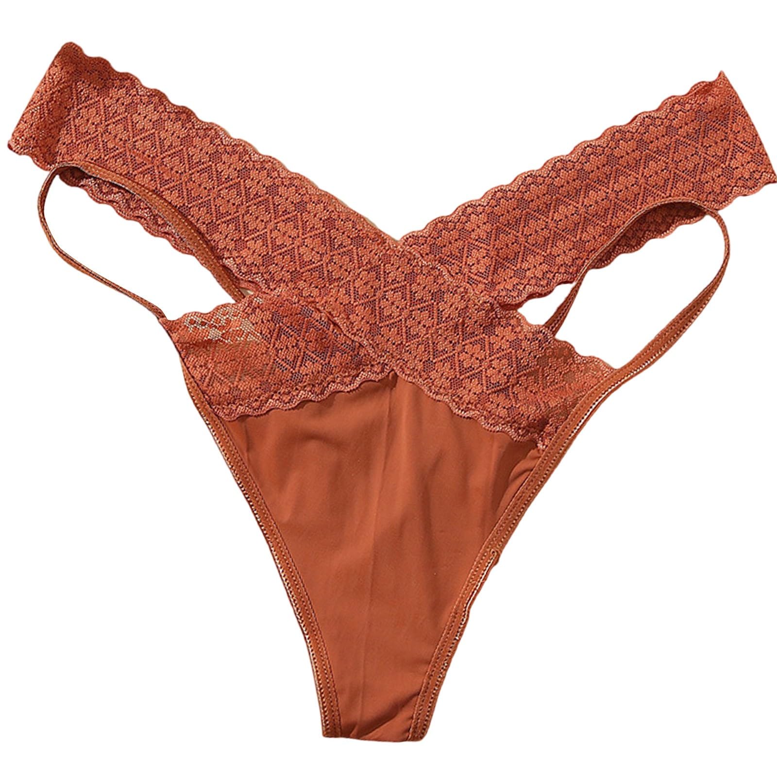 Womens Cheeky Briefs Seamless Sexy Cut Out Low Rise Underwear No Show String Bikini Strappy Underwear Thong Panties
