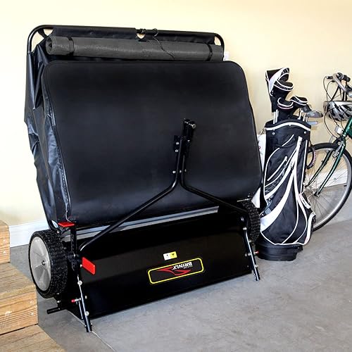 Miniatura 4 de Brinly STS-427LXH-A2 - Barredora de césped de remolque de 42 pulgadas fabricada en Estados Unidos con enganche universal