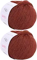 Fio de lã Merino, Superwash antiborboto, peso esportivo, para tricô e crochê faça você mesmo, cachecol suéteres, 100 g, (por novelo 50 g, 150 jardas) - marrom cacau