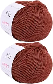 Fio de lã Merino, Superwash antiborboto, peso esportivo, para tricô e crochê faça você mesmo, cachecol suéteres, 100 g, (por novelo 50 g, 150 jardas) - marrom cacau