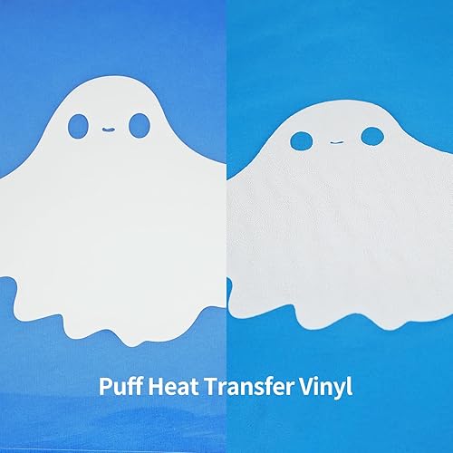 Miniatura 3 de HTVVETUR Vinilo de transferencia de calor 3D, vinilo de transferencia de calor de 12 pulgadas x 12 pies, vinilo de transferencia de calor 3D para