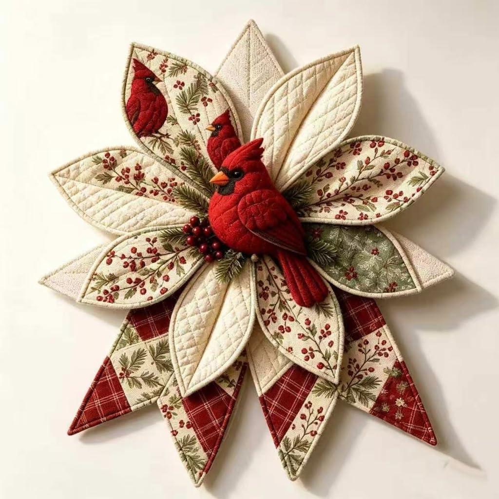 Door and Wall Display Craft Set, DIY Patchwork Fabric Accent Project for Seasonal Party Styling and Entry Space