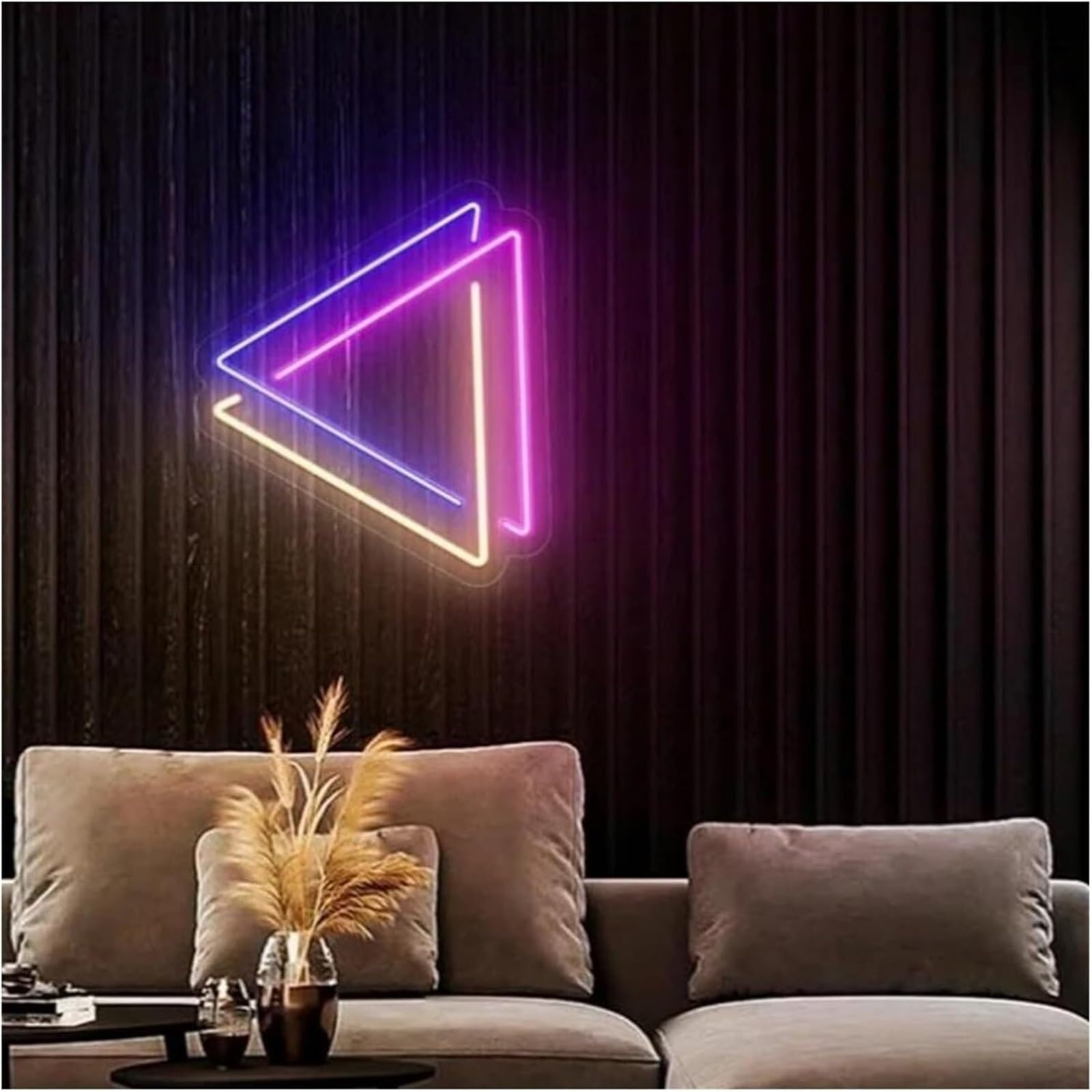 Wexxaii neon Light Sign Neon Sign Abstract Light Signs for Party Window Or Wall Decor 35cmx35cm(Ré)