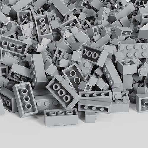 Miniatura 3 de WEBRICK 300 ladrillos de construcción clásicos, ladrillos a granel de color gris claro, compatibles con piezas y piezas de Lego, juguetes creativos