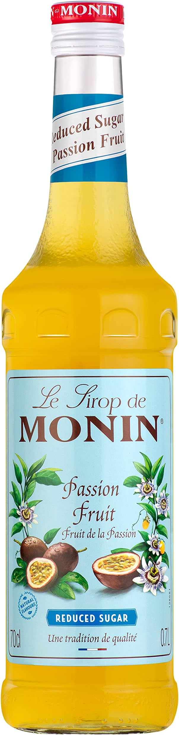 MONIN Premium Passion Fruit Reduced Sugar Syrup, 700 ml