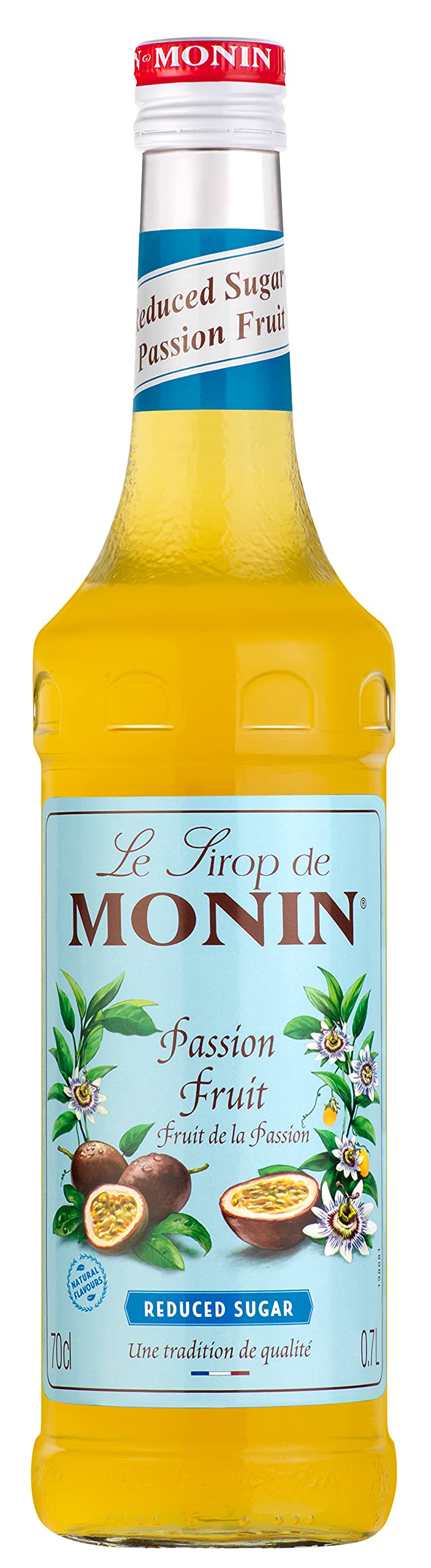 MONIN Premium Passion Fruit Reduced Sugar Syrup, 700 ml