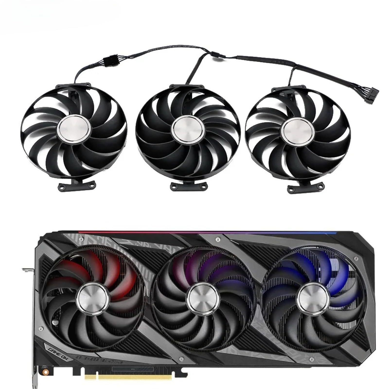 95mm CF1010U12D Graphics Card Fan Rog Strix RTX 3060 3070 3080 Ti 3090 Gaming GPU Cooler RX 6700 Graphics Card