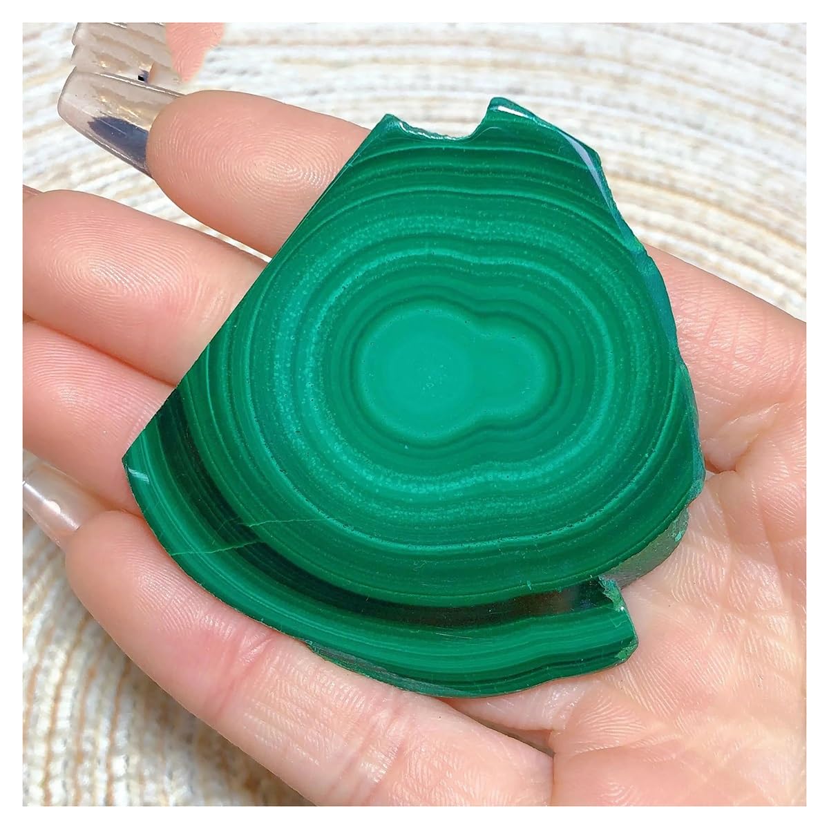 Losas de malaquita verde natural: calidad mineral cristalina para decoración