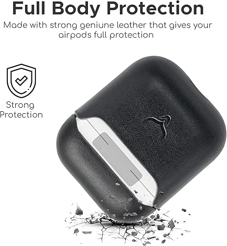 Miniatura 6 de Funda de piel auténtica para Airpods  Funda para Airpod de 1 generación y funda para Airpod de 2 generación compatible con Magsafe y soporta carga