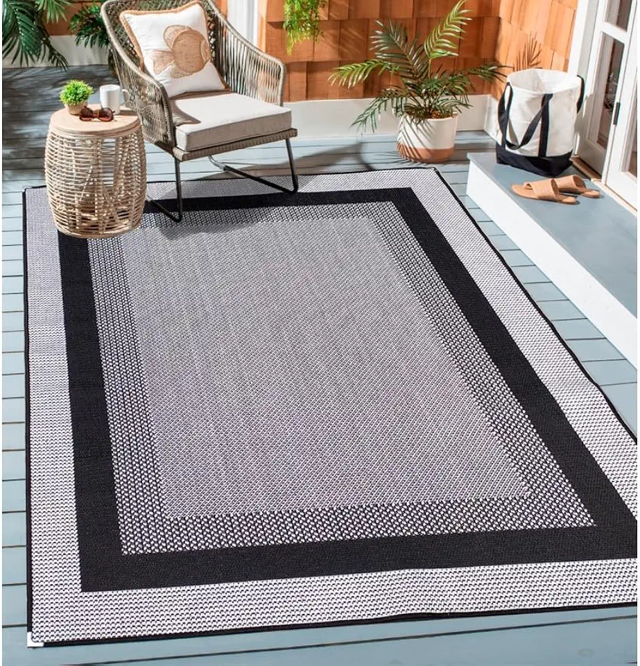 Tapete de Sisal Natural 100x150cm ou 200x150cm - Base Antiderrapante, Antialérgico e sem Pelos para Sala e Quarto (CINZA 1,00 X 1,50)