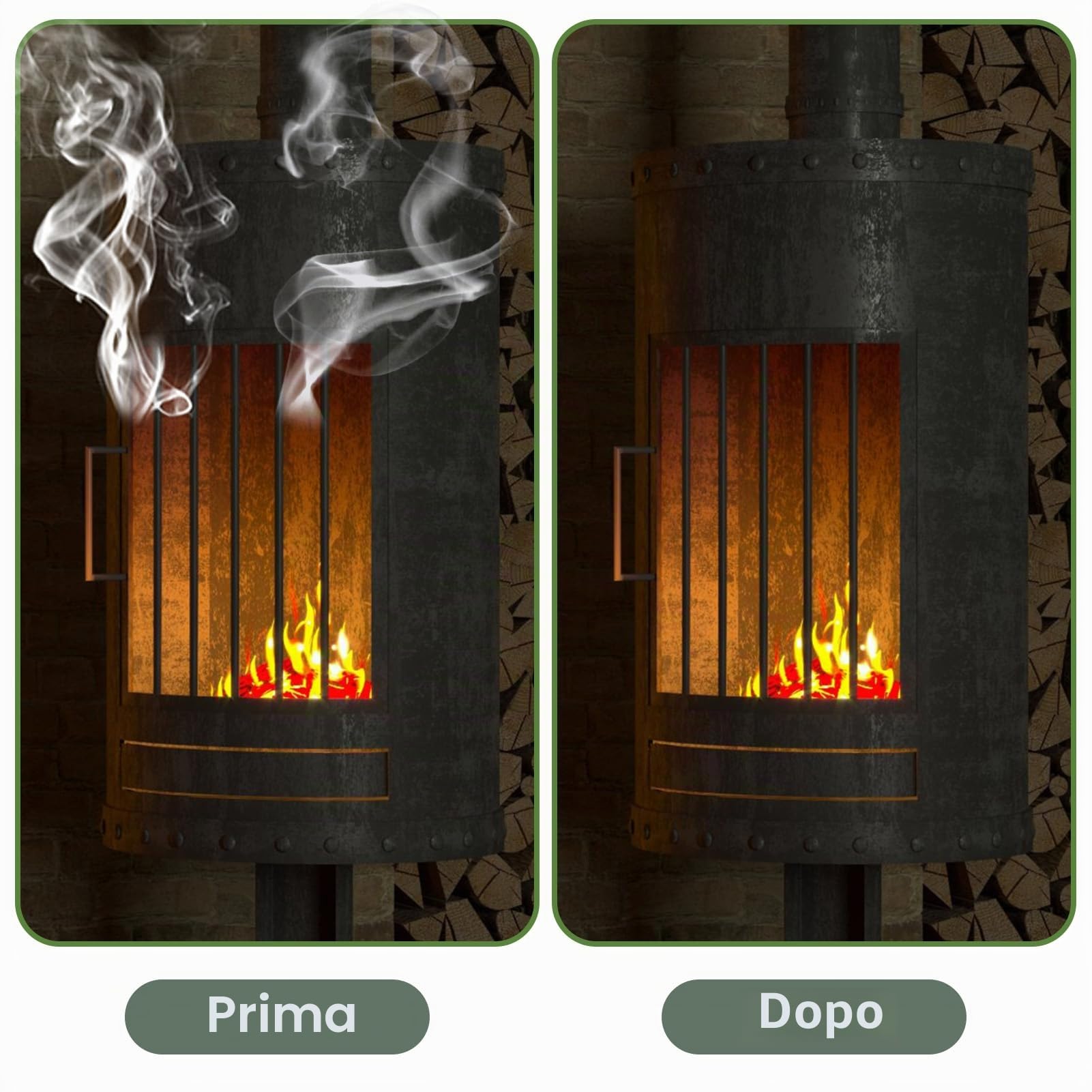 Guarnizione Stufa a Legna, 3m × 10mm × 3mm Guarnizione Autoadesiva Inserto Camino a Legna, Guarnizioni in Fibra di Vetro per Stufa/Camino/Porta del Forno, Resistente al Calore 550 Gradi Celsius