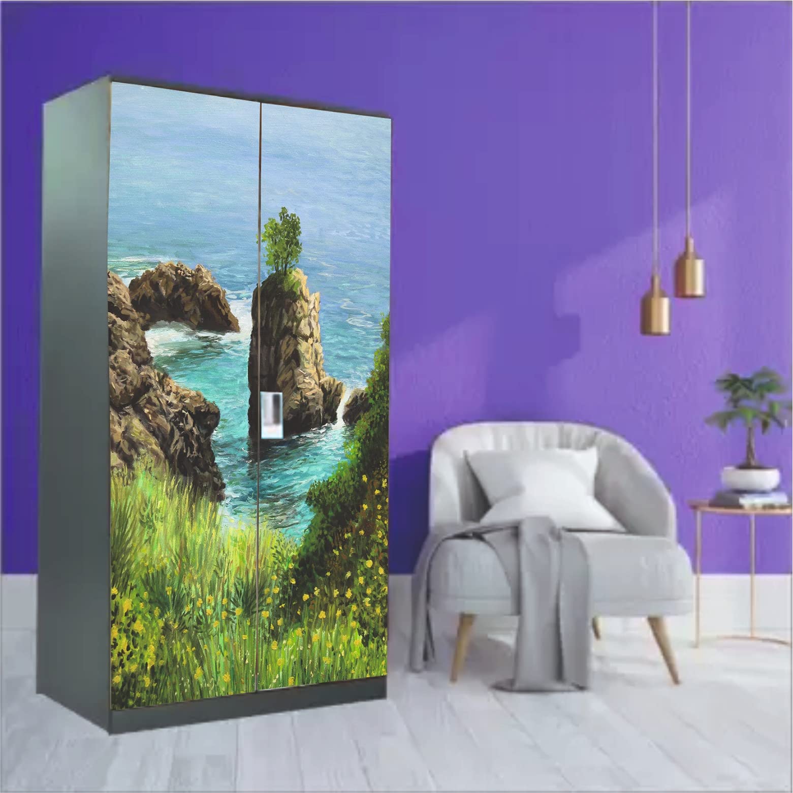 Decor Production Self Adhesive Wallpaper Wall Sticker for Almirah/Wardrobe(Design no. almirah-wallpaper-pt08-6) (B09CSXLNBN) Amazon Price History, Amazon Price Tracker