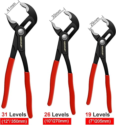 Miniatura 8 de Alicates de junta de ranura de 7 pulgadas con alicates ajustables rápidos, alicates de lengüeta y ranura en V para bomba de agua, reparación del