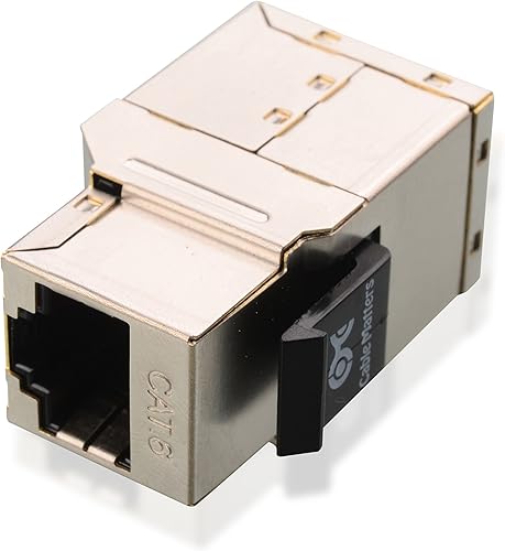 Miniatura 4 de Cable Matters Listado UL Paquete de 5 acopladores Keystone Cat 6 blindados de 10 Gbps (conector Keystone Ethernet RJ45 blindado hembra a hembra)