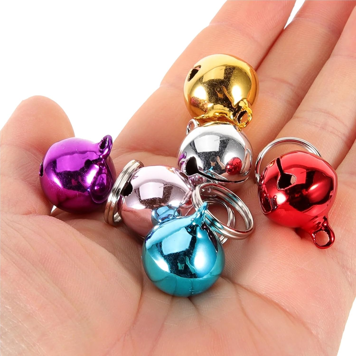 Cat Bell 30Pcs Accessories Pet Bell Gold Decor Pendant Stainless Steel Dog Collar Cat Delicate Metal Bells