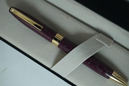 Sheaffer Hecho a mano en Estados Unidos Legacy Heritage Look of Leather vino burdeos barril y 22KT Gold Appointments Bolígrafo