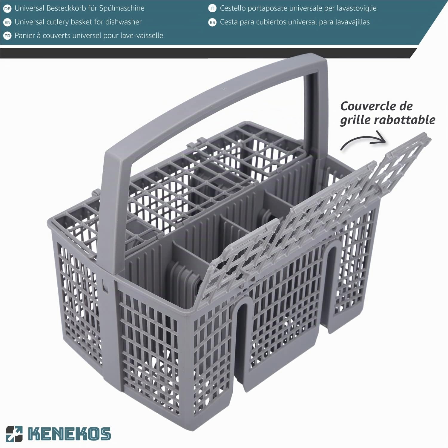 Kenekos - Panier à couverts pour lave-vaisselle compatible avec Siemens SZ73100 / 11018806, Bosch SMZ5100/00743503, Neff Z7863X0 - Accessoires pour lave-vaisselle - plastique indéformable