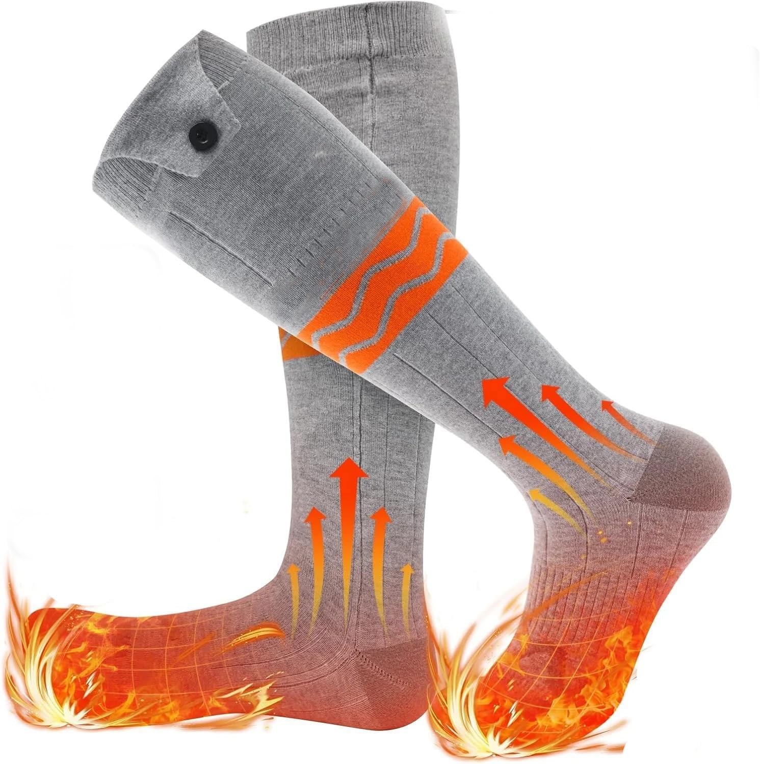 Rechargeable Electric Heated Socks for Men & Women Foot Warmer Socks for Outdoor Riding Camping Hiking Skiing