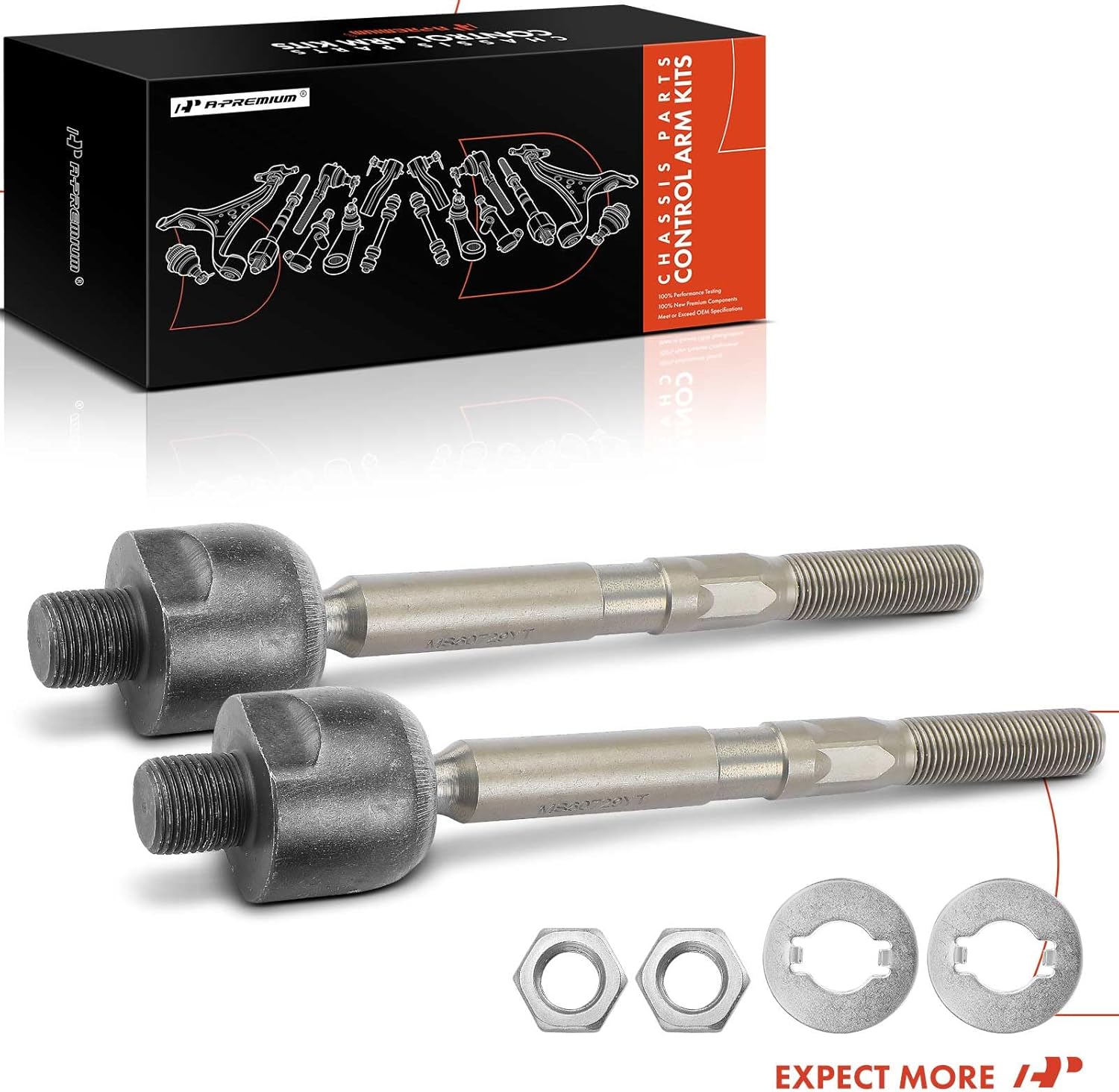 A-Premium 2 x Front Inner Tie Rod Ends, Compatible with Honda Accord 2013-2018 & Acura TLX 2015-2020, Naturally Aspirated Only