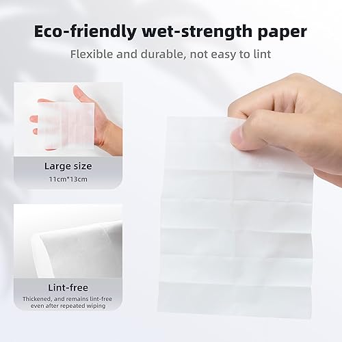 Miniatura 8 de 200 toallitas limpiadoras para lentes, prehumedecidas, envueltas individualmente, sin manchas, sin rayas, para lentes de cámara, lentes de sol, gafas