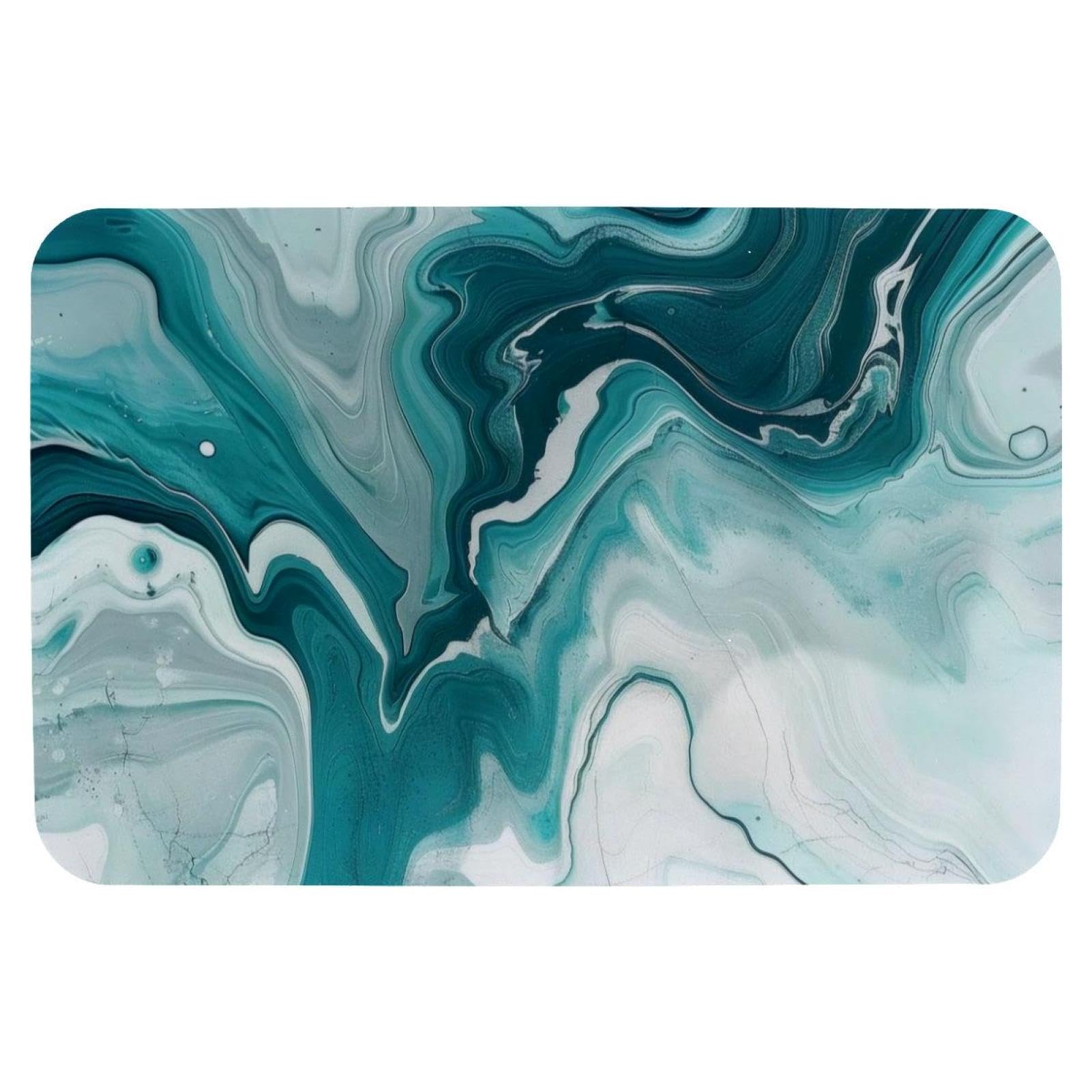Tapis de bain antidérapant marbre blanc pour éviter les glissades de douche